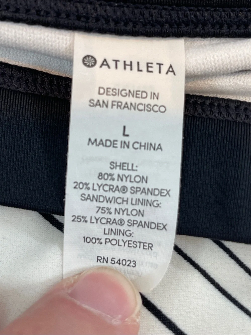 Athleta black white